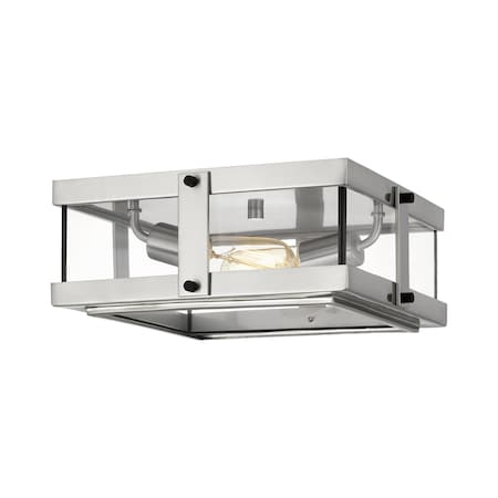 Quoizel Beck 2-Light Brushed Nickel Flush Mount QFL5347BN